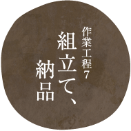 作業工程７組立て、納品