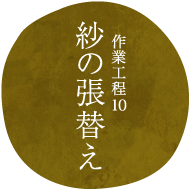 作業工程10紗の張替え