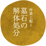 作業工程1墓石の解体処分